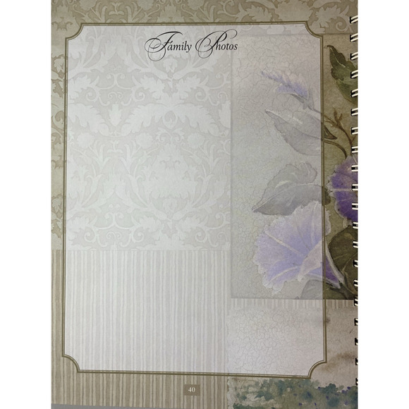 Mothers Memories Journal Keepsake Binder Pockets Acid Free Hummingbird Flowers - Picture 10 of 16